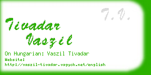 tivadar vaszil business card